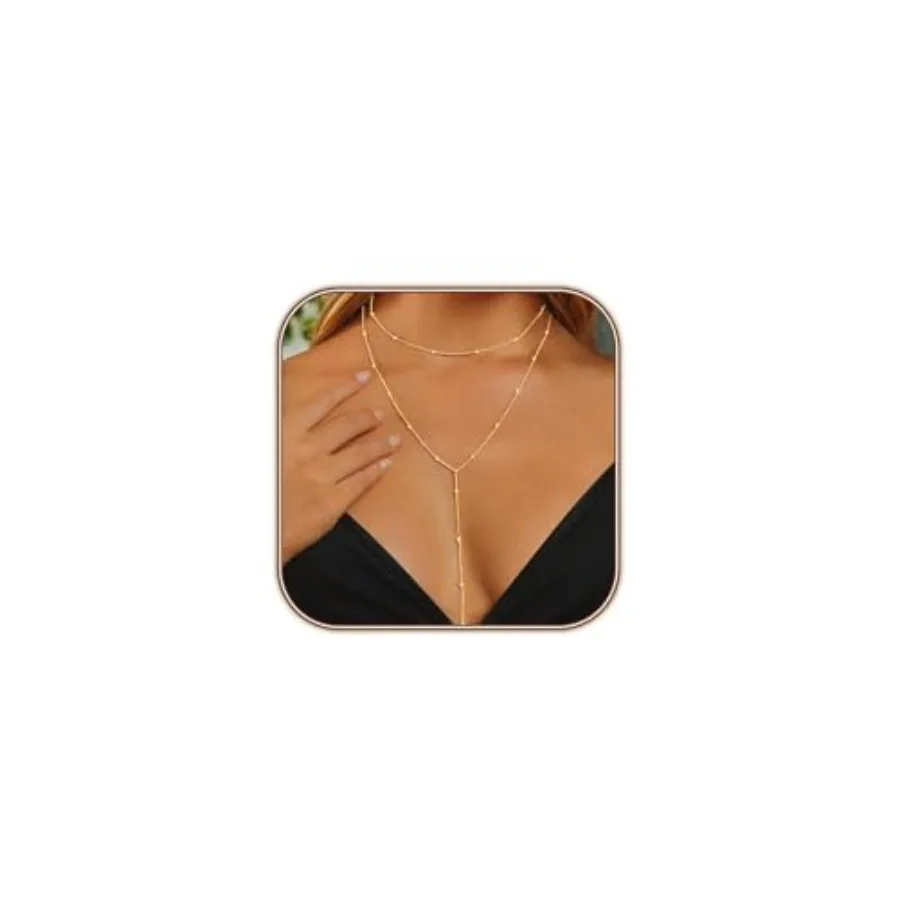 HERIER Lariat Gold Necklace for Women, Daint Long Necklace 14k Gold Plated/Silver -Shaped ed Chain Drop Necklaces for Women Tre
HERIER Lariat Gold Necklace for Women, Daint Long Necklace 14k Gold Plated/Silver -Shaped ed Chain Drop Necklaces for Women Tre
