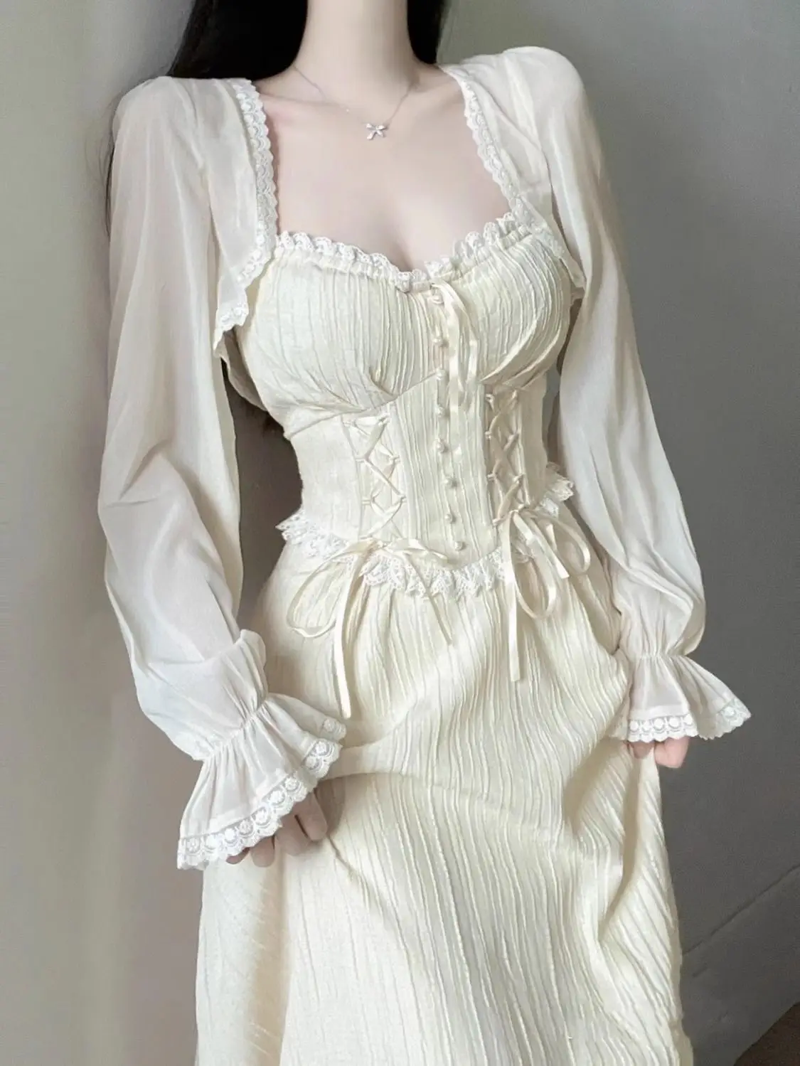 Top + Dress French Tea Break Design Fairy Dress Pure Desire Style Halter Dress Two Piece Set 2024 Fashion Long Midi Dresses
Top + Dress French Tea Break Design Fairy Dress Pure Desire Style Halter Dress Two Piece Set 2024 Fashion Long Midi Dresses