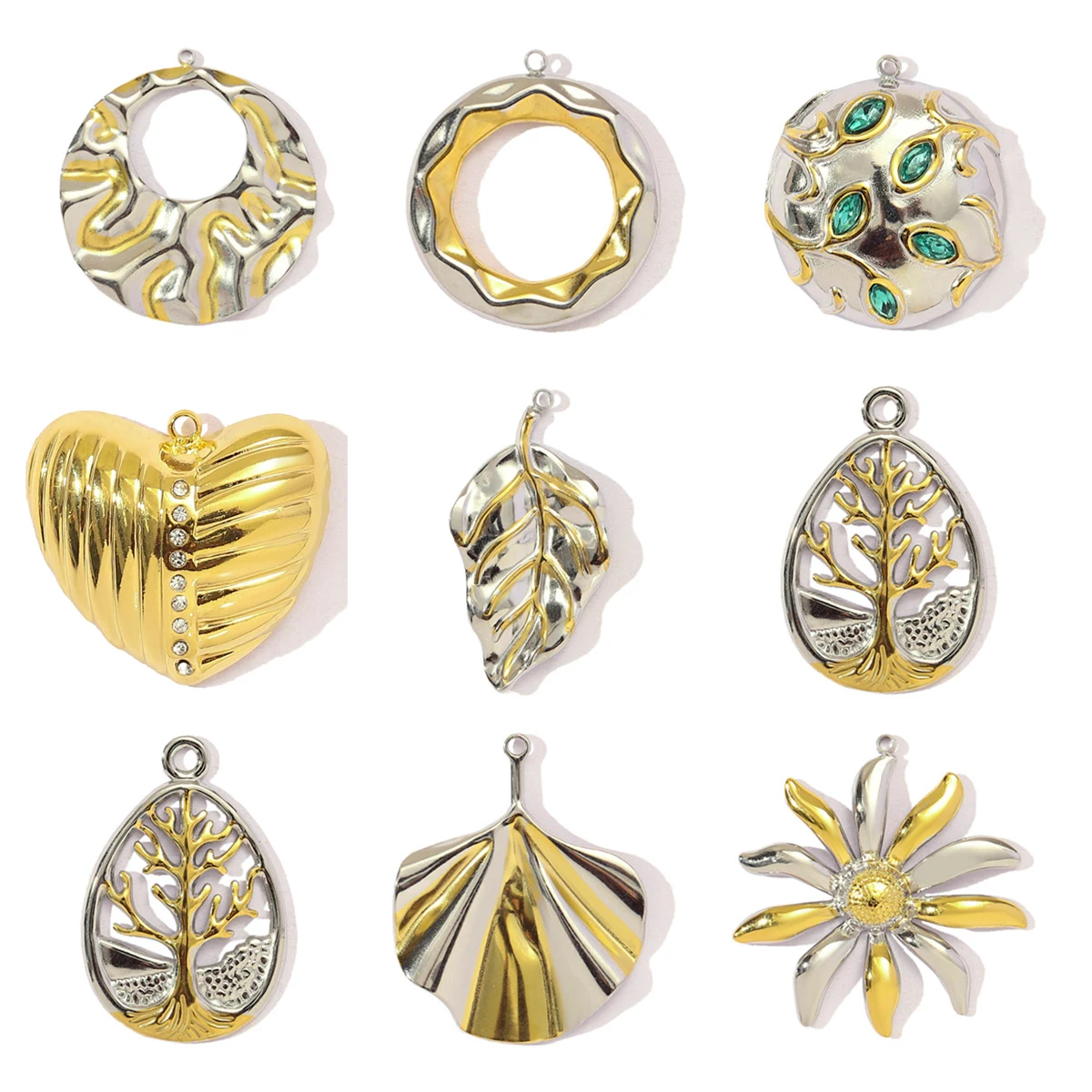 3pcs/Lot Stainless Steel Heart Leaf Pendants Charms for DIY Jewelry Making Necklace Earring Accessory Wholesale
3pcs/Lot Stainless Steel Heart Leaf Pendants Charms for DIY Jewelry Making Necklace Earring Accessory Wholesale