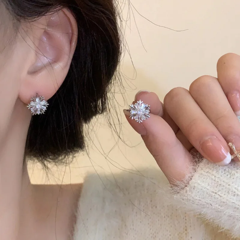 925 Sterling Silver Snowflake Zircon Piercing Earrings For Woman Ladies Wedding Vintage Luxury Jewellery Wholesale Money 925
925 Sterling Silver Snowflake Zircon Piercing Earrings For Woman Ladies Wedding Vintage Luxury Jewellery Wholesale Money 925