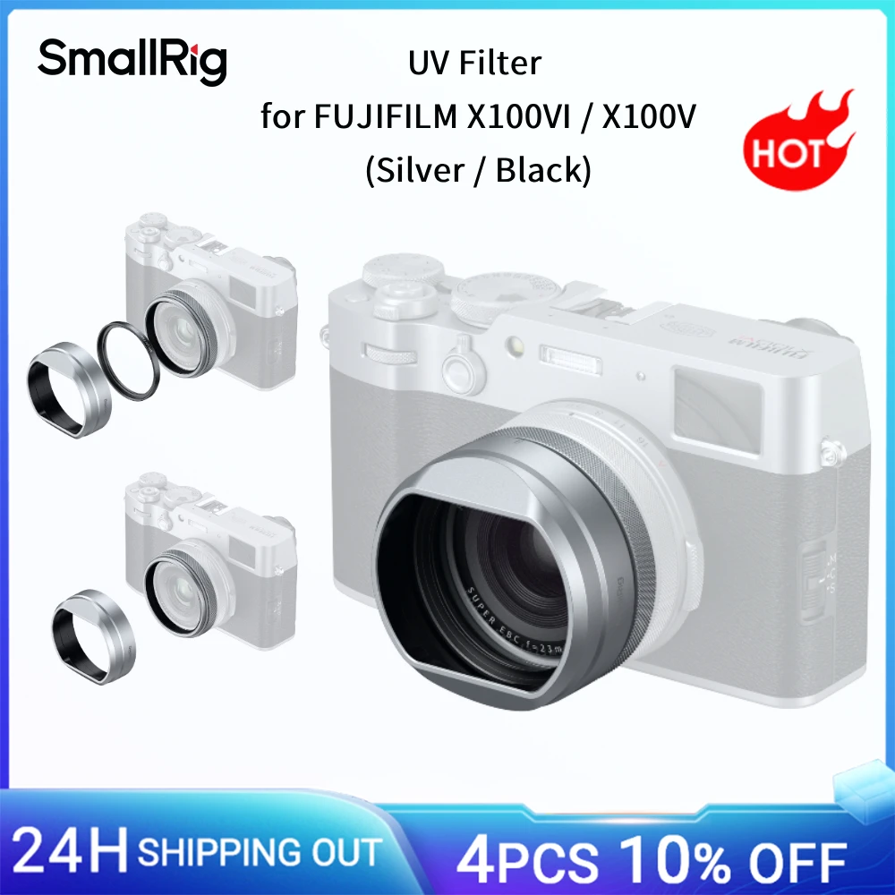 УФ-фильтр SmallRig для FUJIFILM X100VI /X100V, 99% светопропускание, оптическое стекло, водонепроницаемый, устойчивый к царапинам, с адаптерным кольцом
УФ-фильтр SmallRig для FUJIFILM X100VI /X100V, 99% светопропускание, оптическое стекло, водонепроницаемый, устойчивый к царапинам, с адаптерным кольцом