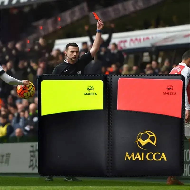 Football Red And Yellow Cards Record Red Card Yellow Card Referee Tool With Leather Case And Ballpoint Pen Football Equipment
Football Red And Yellow Cards Record Red Card Yellow Card Referee Tool With Leather Case And Ballpoint Pen Football Equipment