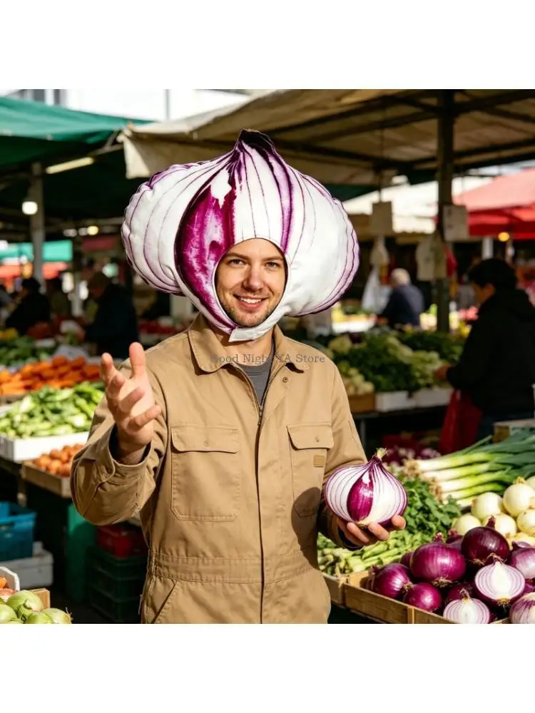 Onion Headpiece Costume Hat Soft PP Cotton Cap Fun Party Accessory for Men Women Kids Carnivals Cosplay
Onion Headpiece Costume Hat Soft PP Cotton Cap Fun Party Accessory for Men Women Kids Carnivals Cosplay