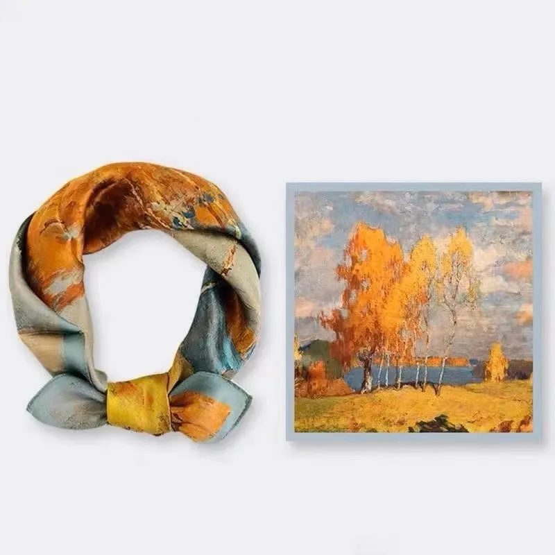 Square Silk Scarf Women Fashion Ink Painting Small Neck Scarfs Office Lady Hair Band Foulard Hand Kerchief Female Bandana Shawl
Square Silk Scarf Women Fashion Ink Painting Small Neck Scarfs Office Lady Hair Band Foulard Hand Kerchief Female Bandana Shawl