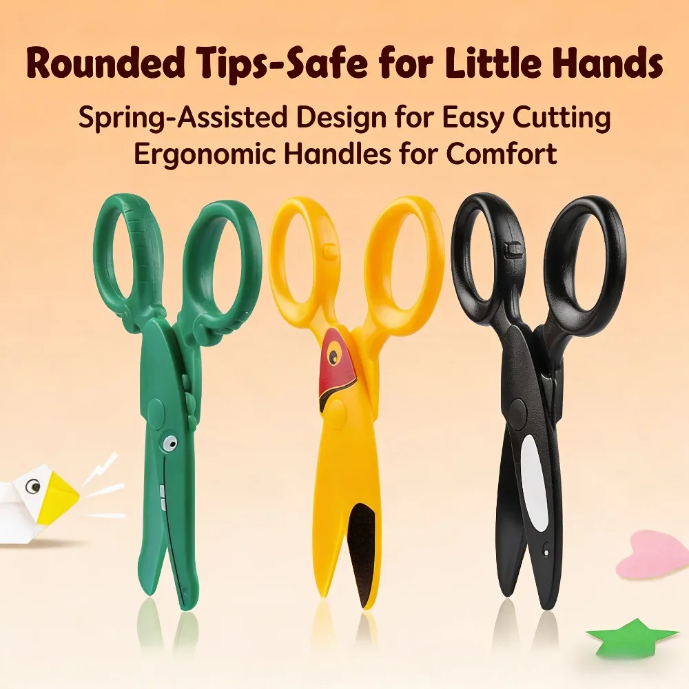 Safety Scissors For Kids Preschool Training Craft Art Scissors Rounded Tip Blunt Edge Non Sharp Blade Tool Set Kit Pack Supplies
Safety Scissors For Kids Preschool Training Craft Art Scissors Rounded Tip Blunt Edge Non Sharp Blade Tool Set Kit Pack Supplies