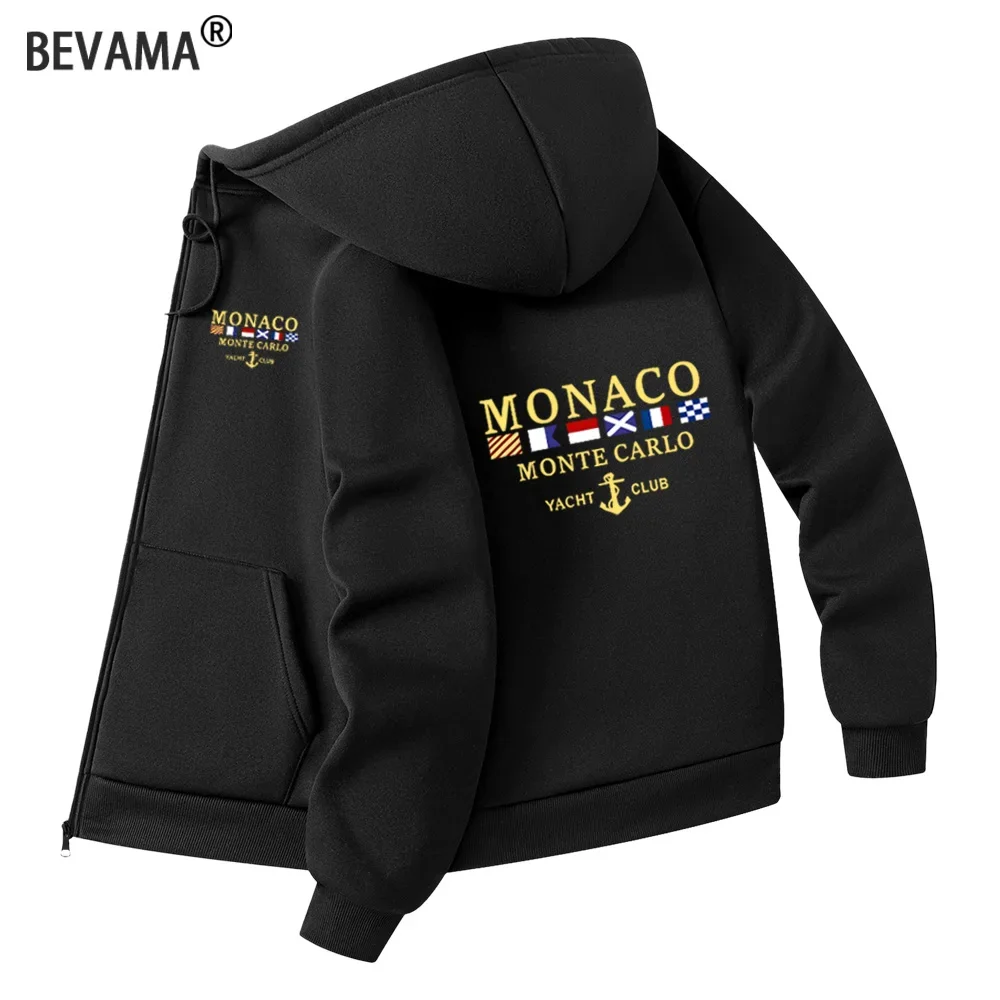 MONACO куртка на молнии с буквенным принтом, осенне-зимние теплые толстовки с капюшоном, повседневная повседневная спортивная уличная одежда, комфортная модная уличная одежда
MONACO куртка на молнии с буквенным принтом, осенне-зимние теплые толстовки с капюшоном, повседневная повседневная спортивная уличная одежда, комфортная модная уличная одежда