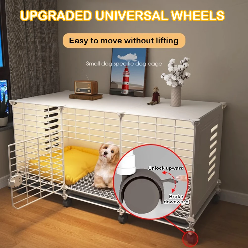 Dog Crate End Table with Wheels & Tray Indoor Dog House Wired Cage Crate Dog Kennels Pet Crate for Small/Medium/Large Dog
Dog Crate End Table with Wheels & Tray Indoor Dog House Wired Cage Crate Dog Kennels Pet Crate for Small/Medium/Large Dog