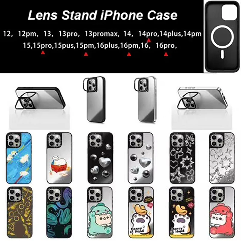 Mirror Surface Lens Stand Case for iPhone 12 13 14 15 16 Pro Max Case - Protective IPhone Case with MagSafe
Mirror Surface Lens Stand Case for iPhone 12 13 14 15 16 Pro Max Case - Protective IPhone Case with MagSafe