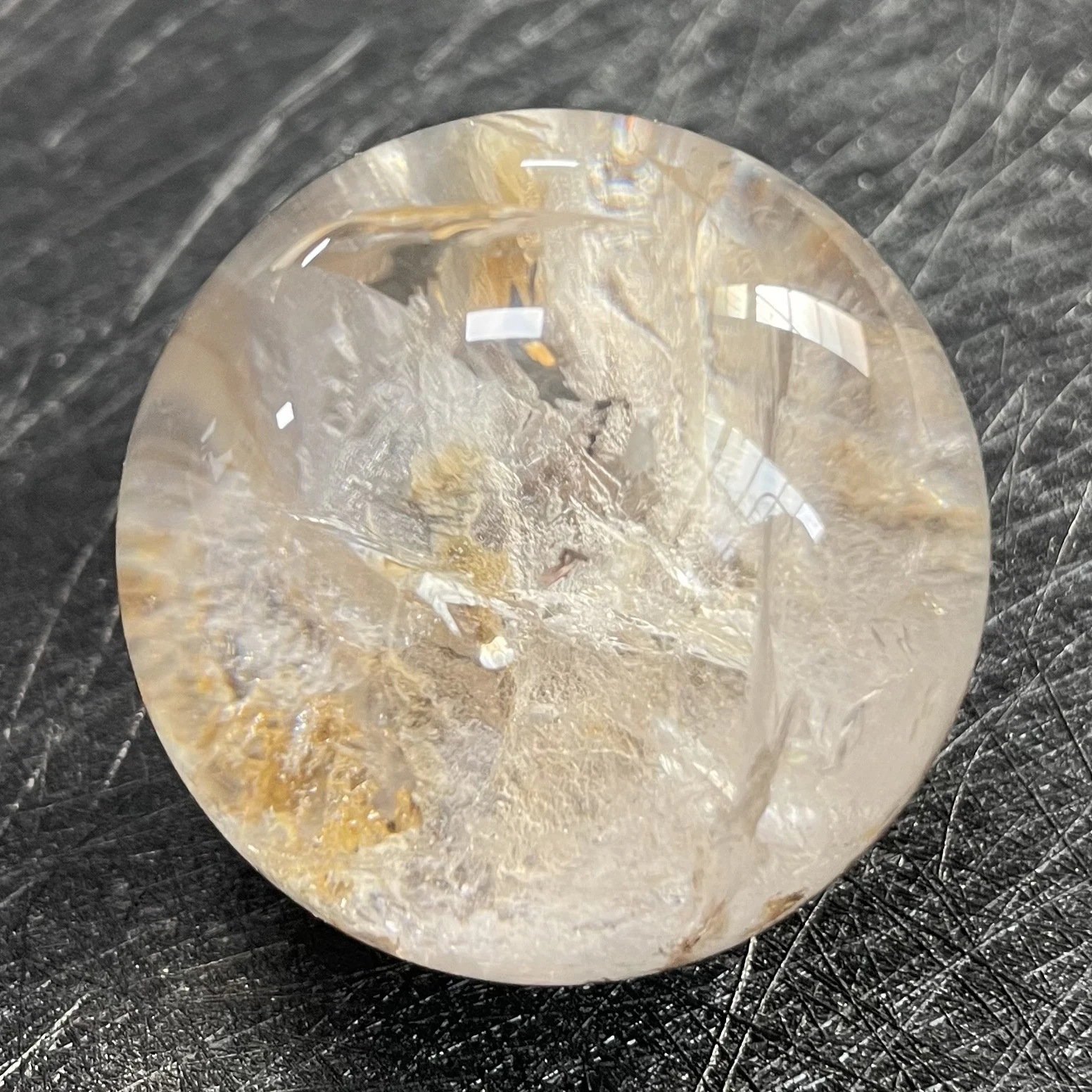 105g Natural Stone Clear Quartz Crystal Ball Rainbow Sphere Polished Rock Reiki Healing B749
105g Natural Stone Clear Quartz Crystal Ball Rainbow Sphere Polished Rock Reiki Healing B749