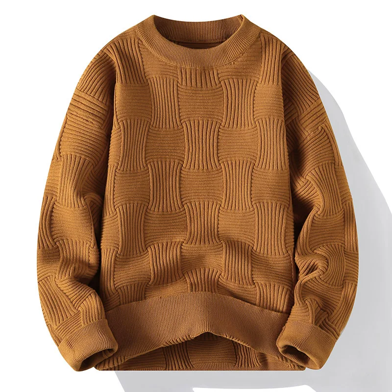 Мужской утепленный вязаный свитер с круглым вырезом, зимний теплый базовый слой, модный тренд, вязаный свитер в клетку, молодежный повседневный стиль
Мужской утепленный вязаный свитер с круглым вырезом, зимний теплый базовый слой, модный тренд, вязаный свитер в клетку, молодежный повседневный стиль