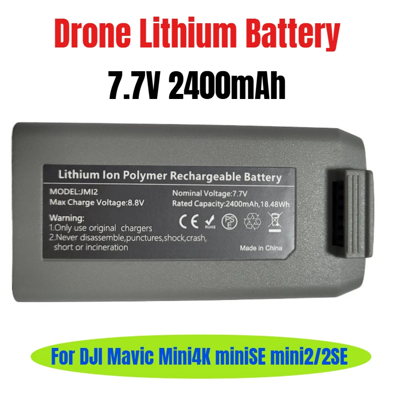 7,7 В 2400 мАч для DJI Mavic Mini4K miniSE mini2/2SE 2S литиевая батарея для дрона
7,7 В 2400 мАч для DJI Mavic Mini4K miniSE mini2/2SE 2S литиевая батарея для дрона
