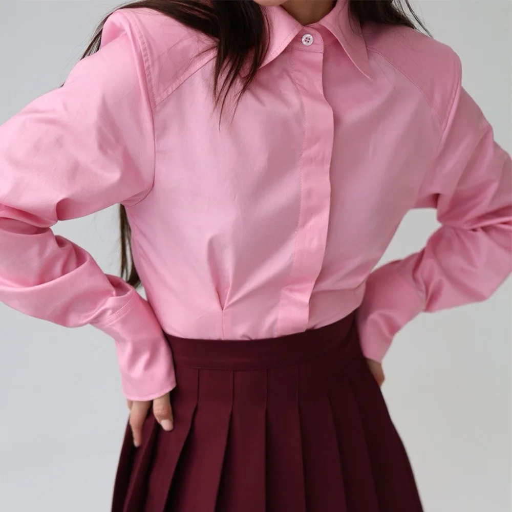 2026 spring summer new lapel single-breasted shirt button pleates design waist long-sleeved elegant commuting versatile shirt
2026 spring summer new lapel single-breasted shirt button pleates design waist long-sleeved elegant commuting versatile shirt