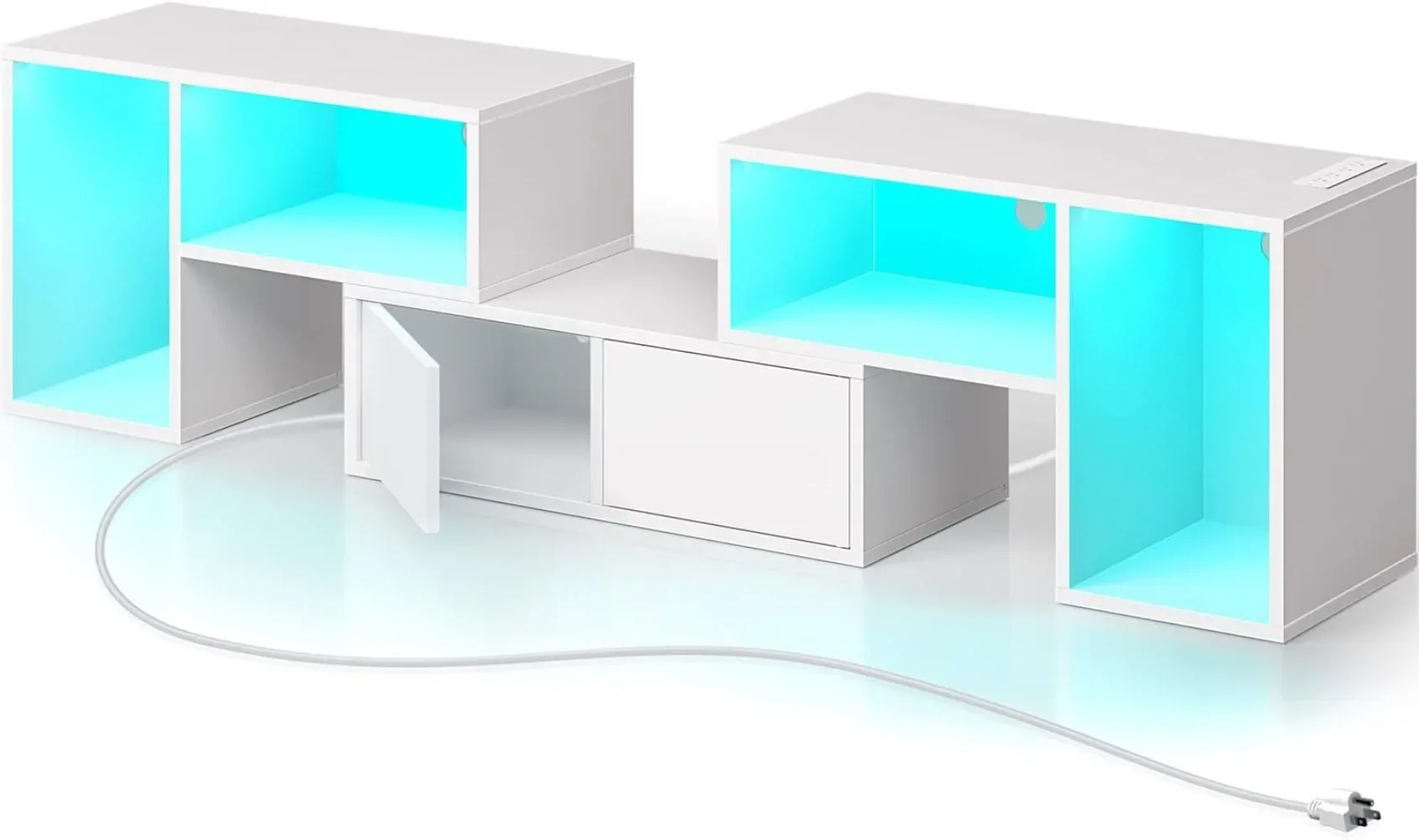 TV Stand, Deformable TV Stand with Power Outlets & LED Strip, Modern Entertainment Center for 45/50/55/60/65/70 inch TVs
TV Stand, Deformable TV Stand with Power Outlets & LED Strip, Modern Entertainment Center for 45/50/55/60/65/70 inch TVs