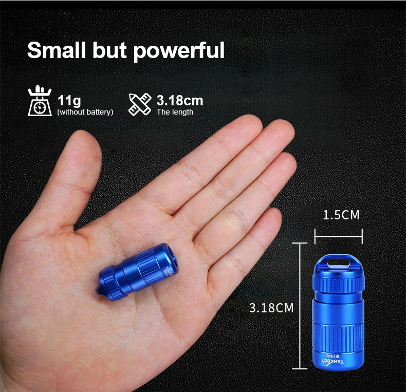 Tank007 E15 LED keychain flashlight pocket night light rotary switch portable hook outdoor waterproof self-defense emergency
Tank007 E15 LED keychain flashlight pocket night light rotary switch portable hook outdoor waterproof self-defense emergency