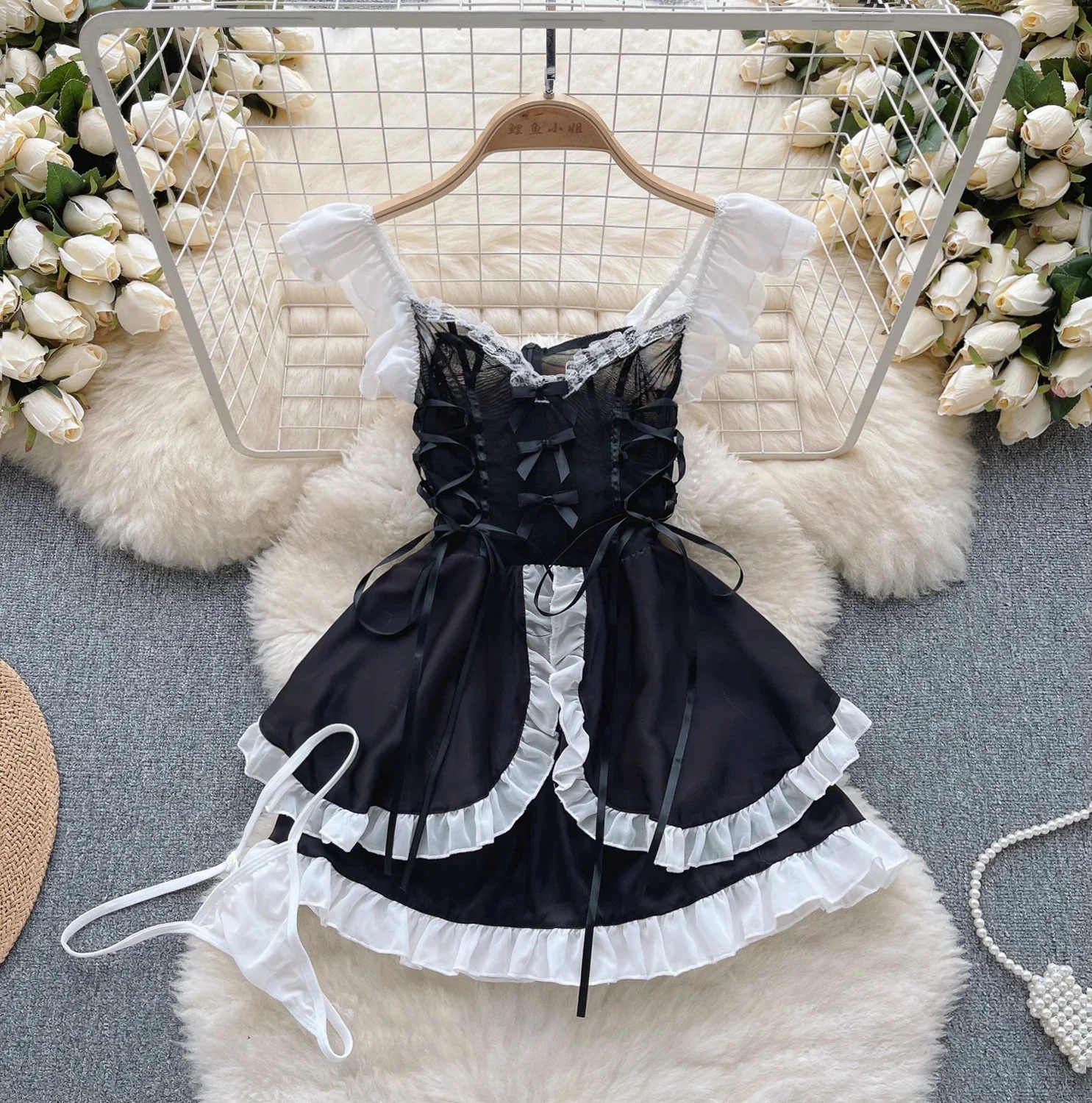 Kawaii Maid Oufit See Through Anime Cosplay Lingerie Cute Cat Women Lolita Sexy Bunny Halloween Costumes Lace PrincessDress New
Kawaii Maid Oufit See Through Anime Cosplay Lingerie Cute Cat Women Lolita Sexy Bunny Halloween Costumes Lace PrincessDress New