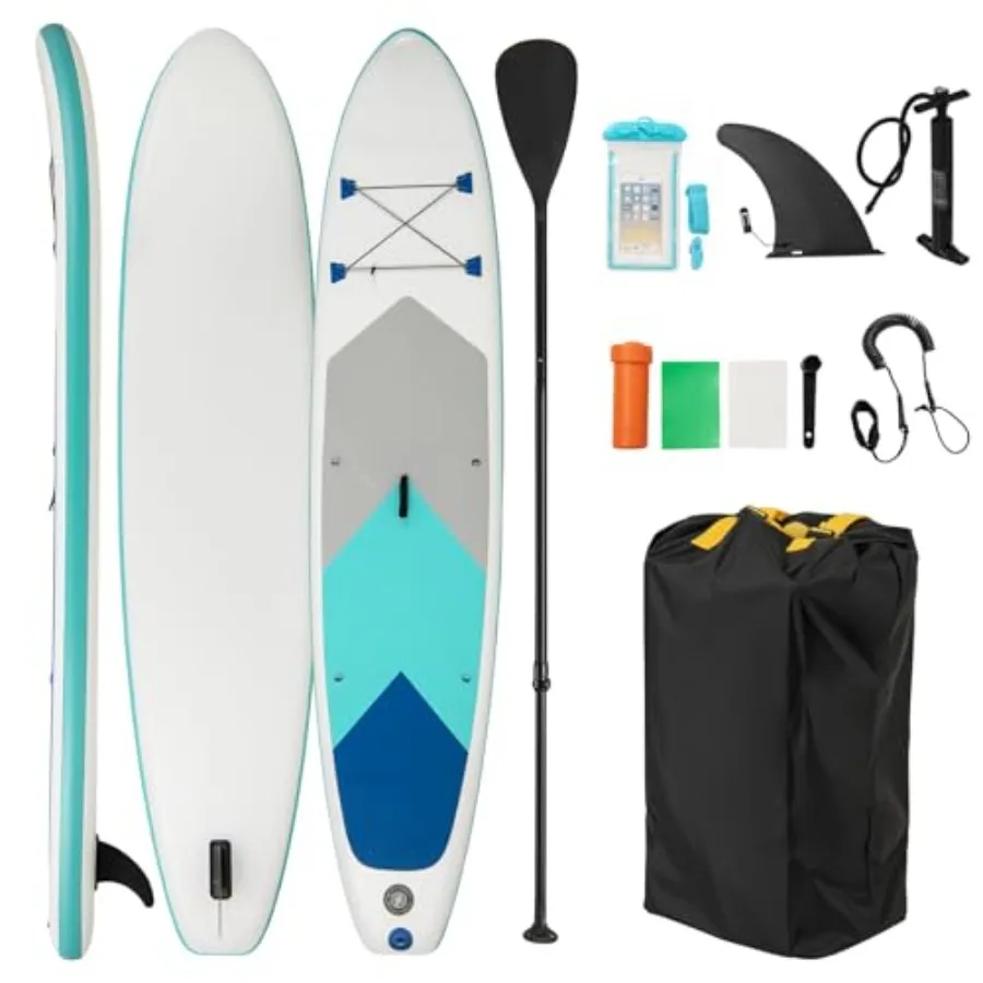 Inflatable Stand Up Paddle Board for lakes and oceans, PVC drop-stitch material, blue-gray color, ultra-stable 11/10x30 wide de
Inflatable Stand Up Paddle Board for lakes and oceans, PVC drop-stitch material, blue-gray color, ultra-stable 11/10x30 wide de