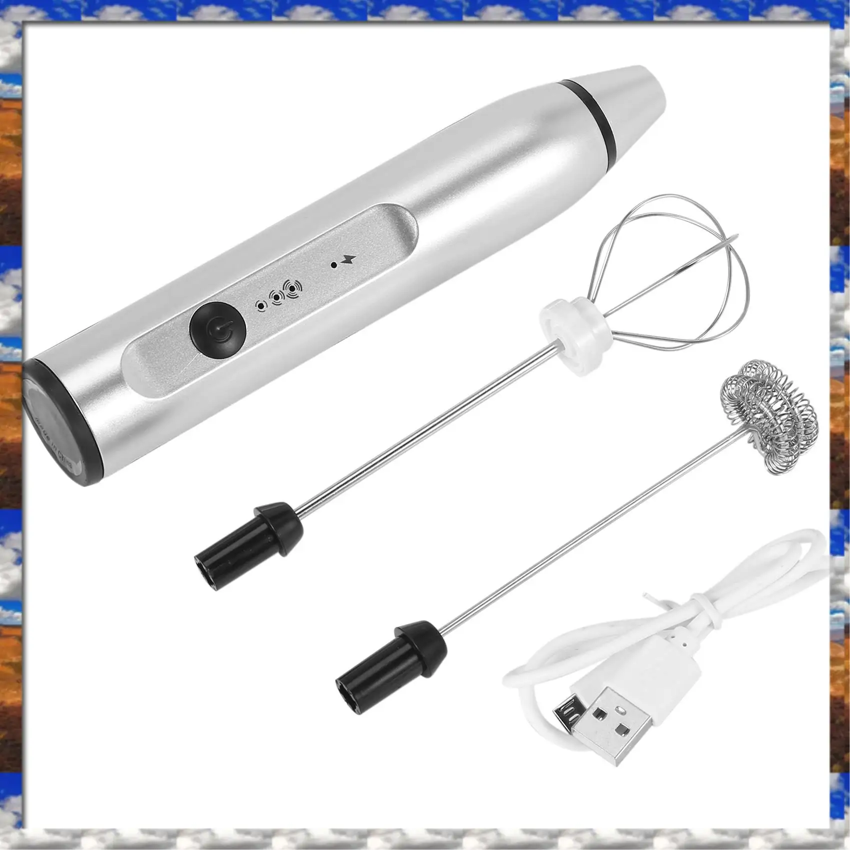 Top Sale Rechargeable Electric Milk Frother With 2 Whisks, Handheld Foam Maker For Coffee, Latte, Cappuccino, Hot Chocolate, Dur
Top Sale Rechargeable Electric Milk Frother With 2 Whisks, Handheld Foam Maker For Coffee, Latte, Cappuccino, Hot Chocolate, Dur