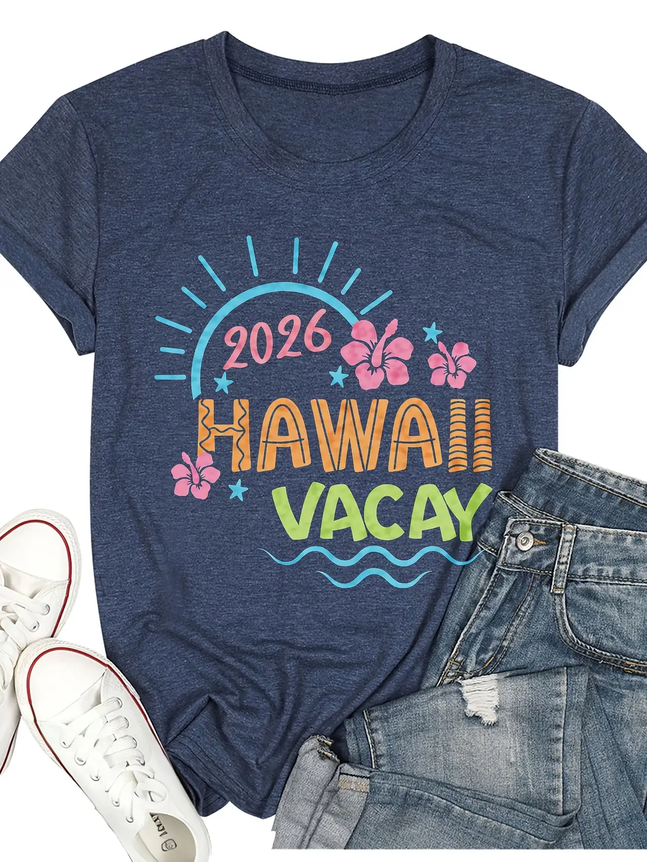 Plus size women's short sleeve T-shirt Sunshine Flowers Hawaii Vacay 2026 breathable fabric summer outfits women's clothing
Plus size women's short sleeve T-shirt Sunshine Flowers Hawaii Vacay 2026 breathable fabric summer outfits women's clothing