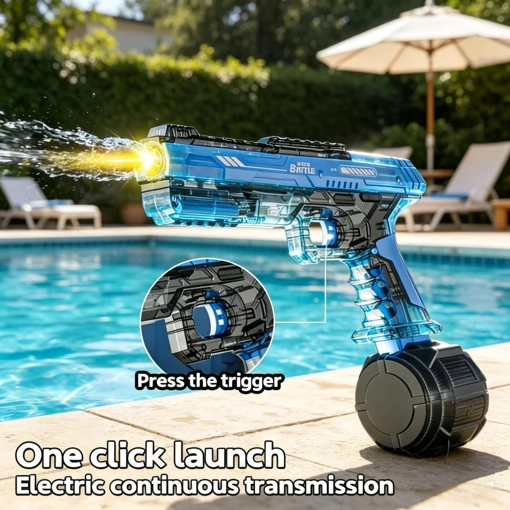 New Electric Water Gun Toy with Ice Blades Multi-shot Large Capacity Lighted Reloaded Powerful Water Spray Gun for Summer
New Electric Water Gun Toy with Ice Blades Multi-shot Large Capacity Lighted Reloaded Powerful Water Spray Gun for Summer