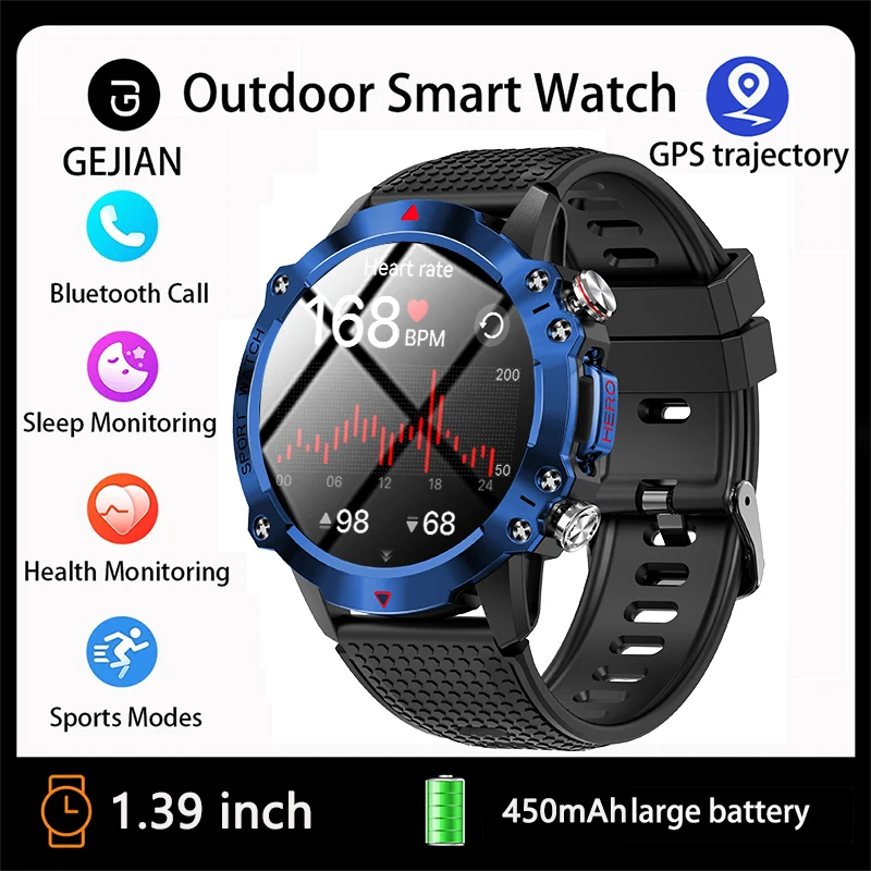 Умные часы GEJIAN для активного отдыха с мониторингом пульса, уровня кислорода в крови, артериального давления, IP67, Bluetooth-звонками и GPS-трекингом
Умные часы GEJIAN для активного отдыха с мониторингом пульса, уровня кислорода в крови, артериального давления, IP67, Bluetooth-звонками и GPS-трекингом