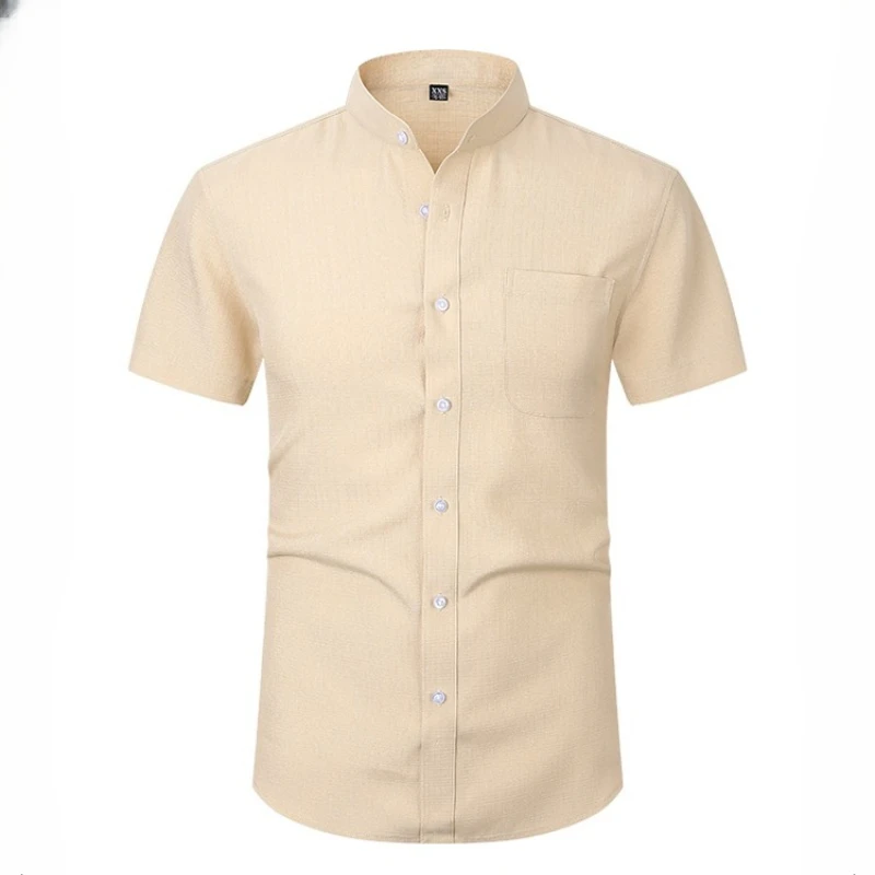 Summer Men's Short Sleeve Shirts Cotton Linen Breathable Lightweight Cozy Beach Shirt Solid Color Casual Vacation Classic Tops
Summer Men's Short Sleeve Shirts Cotton Linen Breathable Lightweight Cozy Beach Shirt Solid Color Casual Vacation Classic Tops