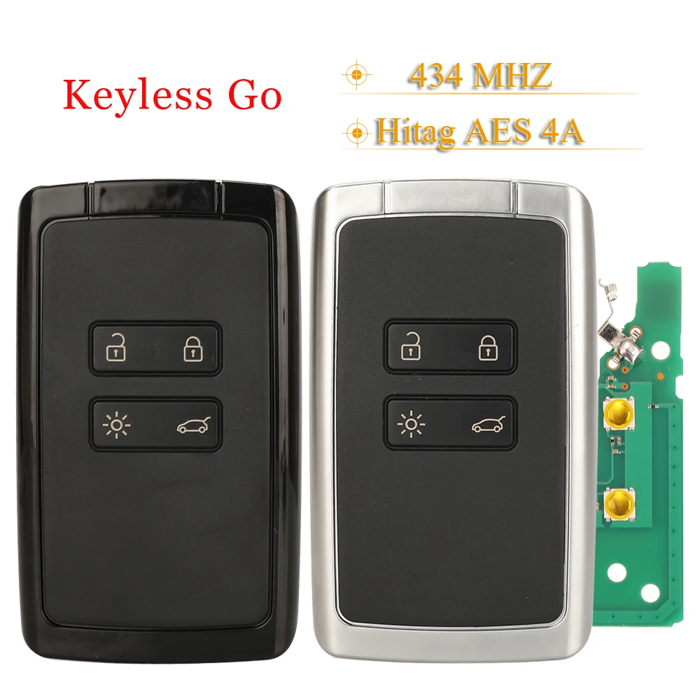 jingyuqin 4Buttons Keyless Go Car Remote Key 434mhz Hitag AES 4A-pcf7953M Chip For Renault Megane 4 Talisman Kadjar Espace 5
jingyuqin 4Buttons Keyless Go Car Remote Key 434mhz Hitag AES 4A-pcf7953M Chip For Renault Megane 4 Talisman Kadjar Espace 5