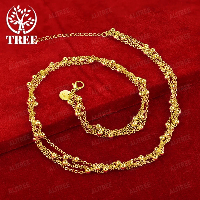 Классическое роскошное ожерелье из 18-каратного золота с гладкими бусинами, о-цепочка для мужчин и женщин, помолвка, высокое качество, элегантное очаровательное ювелирное изделие, подарок
Классическое роскошное ожерелье из 18-каратного золота с гладкими бусинами, о-цепочка для мужчин и женщин, помолвка, высокое качество, элегантное очаровательное ювелирное изделие, подарок