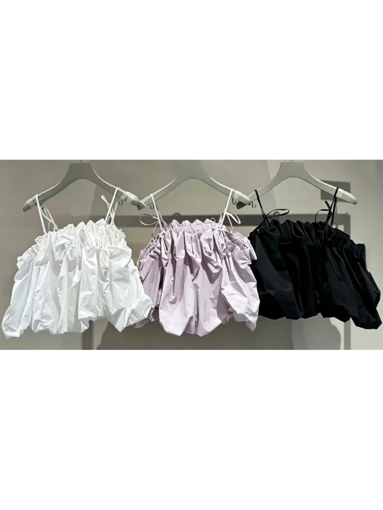 Sweet Pure Desire Style One Shoulder Pleated Bubble Sleeve Halter Top Shirt Pure Color Loose Fit Short Sleeve Women's Blouse
Sweet Pure Desire Style One Shoulder Pleated Bubble Sleeve Halter Top Shirt Pure Color Loose Fit Short Sleeve Women's Blouse