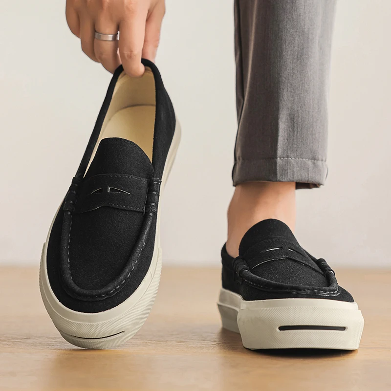 Men's Slip-On Loafers Soft Bottom Anti-Slip Black Casual Driving Shoes Summer Bean Shoes Comfortable Breathable Leather
Men's Slip-On Loafers Soft Bottom Anti-Slip Black Casual Driving Shoes Summer Bean Shoes Comfortable Breathable Leather