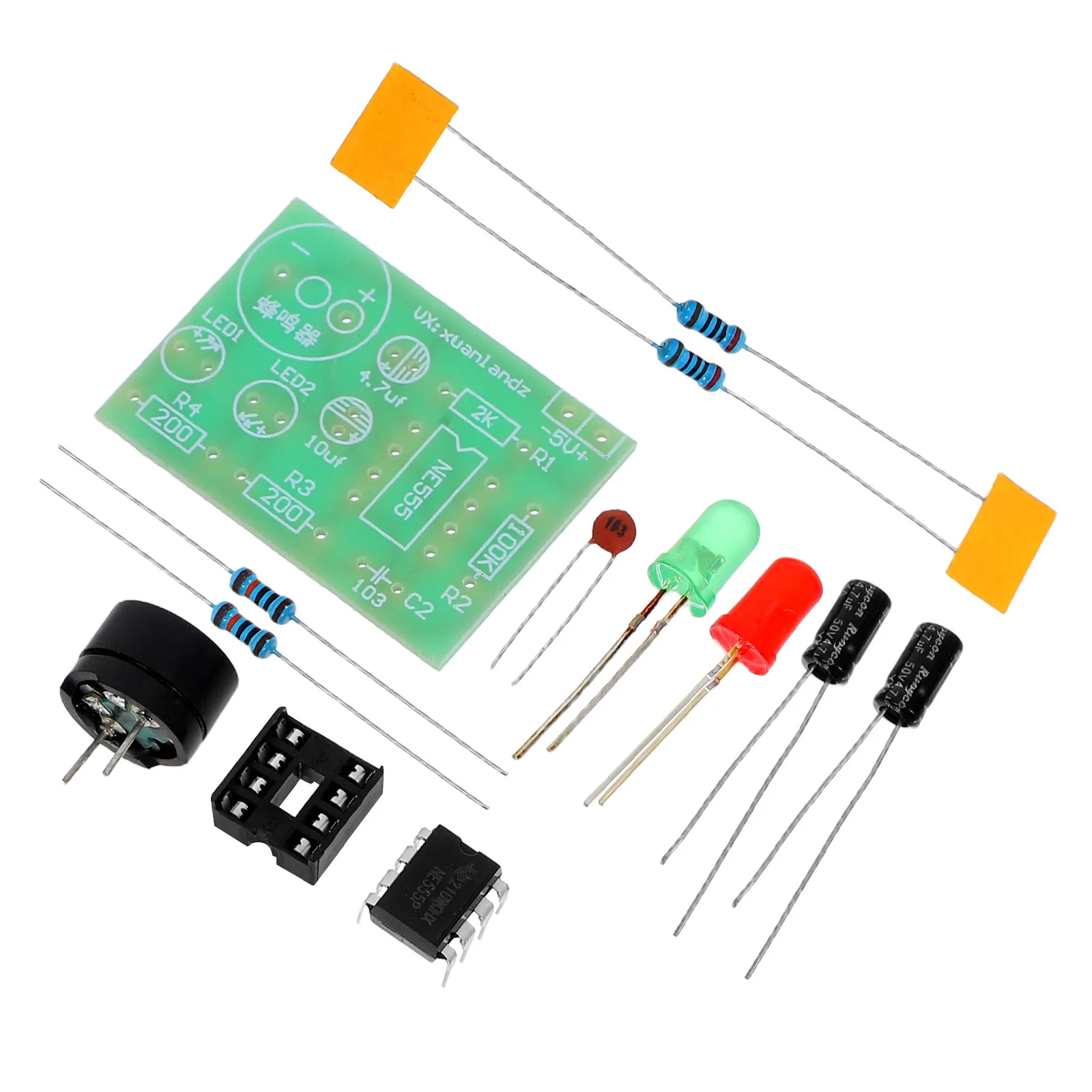 3Pcs Soldering Practice Kit Ne555 Timer Circuit Dual Flashing LED Board Electronics Training Kit Astable Multivibrator DIY
3Pcs Soldering Practice Kit Ne555 Timer Circuit Dual Flashing LED Board Electronics Training Kit Astable Multivibrator DIY