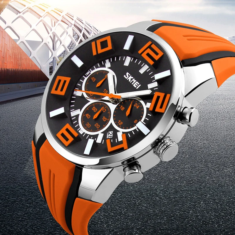 Watches Men Luxury Brand SKMEI Chronograph Men Sports Watches Waterproof Male Clock Quartz Men's Watch reloj hombre 2018
Watches Men Luxury Brand SKMEI Chronograph Men Sports Watches Waterproof Male Clock Quartz Men's Watch reloj hombre 2018