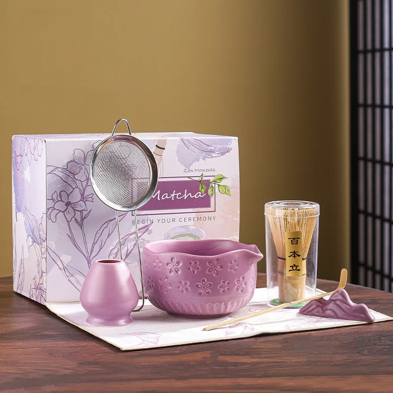Japanese-style ceramic matcha bowl tea set, embossed cherry blossom bowl with mouth 7-piece set, high-value
Japanese-style ceramic matcha bowl tea set, embossed cherry blossom bowl with mouth 7-piece set, high-value