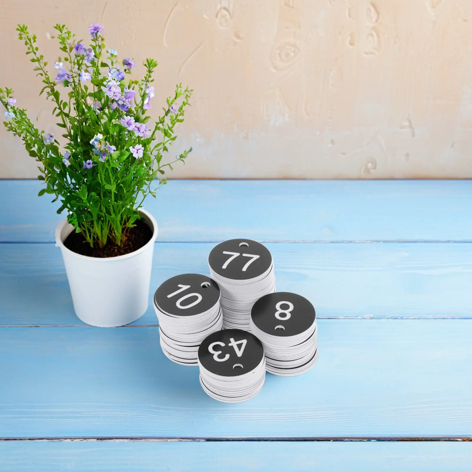 100Pcs Round Plastic Number Tags Pre-Punched Hole Id Labels for Keychains Lockers Suitcases Storage Bins Supermarket School
100Pcs Round Plastic Number Tags Pre-Punched Hole Id Labels for Keychains Lockers Suitcases Storage Bins Supermarket School