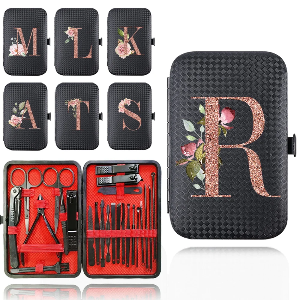 24Pcs Pocket Nail Clippers Manicure Set Portable Organizer Pedicure Kit Stainless Steel Grooming Tool Rose Gold Letter Pattern
24Pcs Pocket Nail Clippers Manicure Set Portable Organizer Pedicure Kit Stainless Steel Grooming Tool Rose Gold Letter Pattern