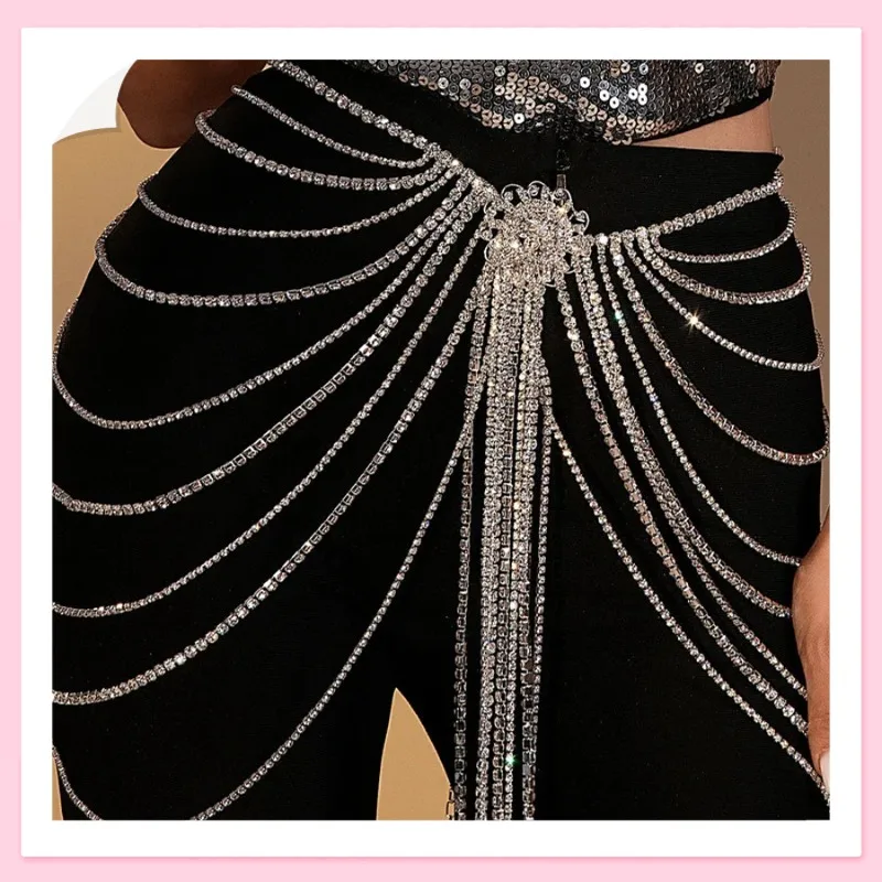Prom Tassel Skirt Multi-layer Rhinestone Waist Chain Skirt Body Chain Sexy
Prom Tassel Skirt Multi-layer Rhinestone Waist Chain Skirt Body Chain Sexy