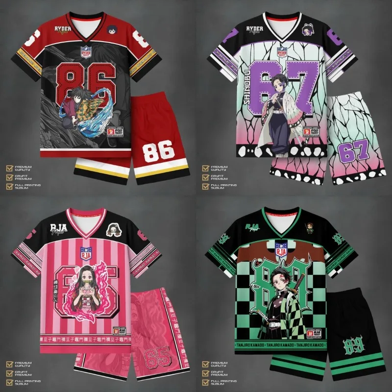 Demon Slayer Anime Jersey Set Men's Breathable Quick Dry Football Shirt & Shorts Print Streetwear for Anime Fans
Demon Slayer Anime Jersey Set Men's Breathable Quick Dry Football Shirt & Shorts Print Streetwear for Anime Fans