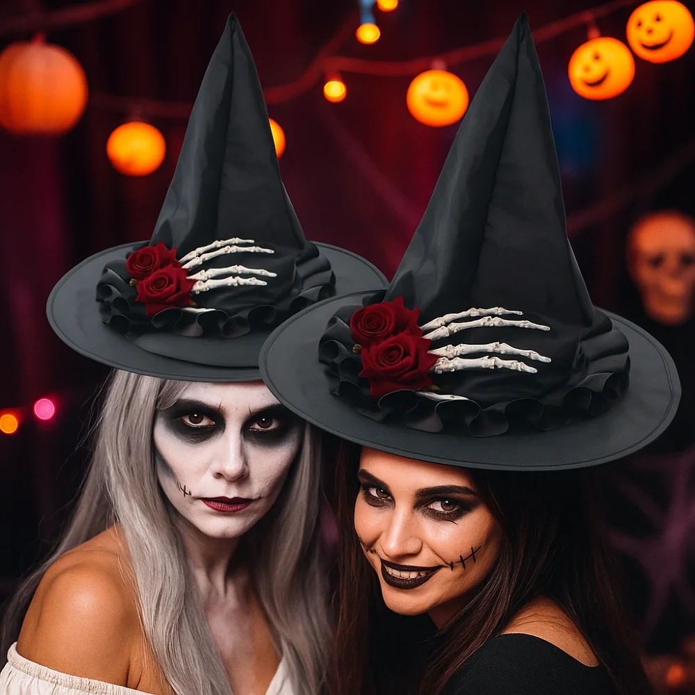 Портативный скелет, рука, череп, кепка волшебника, черный цветок, шляпы ведьмы на Хэллоуин, украшение Оксфорд, шляпа ведьмы, ночной клуб 
Портативный скелет, рука, череп, кепка волшебника, черный цветок, шляпы ведьмы на Хэллоуин, украшение Оксфорд, шляпа ведьмы, ночной клуб