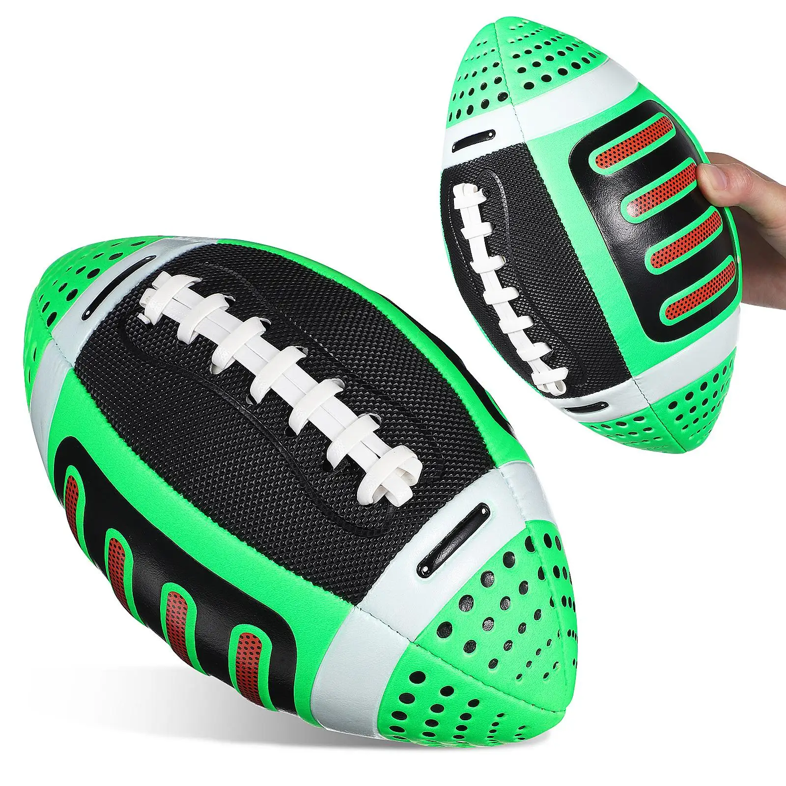 American Football Youth Size 1 Green Training Ball Durable Material Outdoor Indoor Sport Equipment Stylish Design Elastic Hand
American Football Youth Size 1 Green Training Ball Durable Material Outdoor Indoor Sport Equipment Stylish Design Elastic Hand