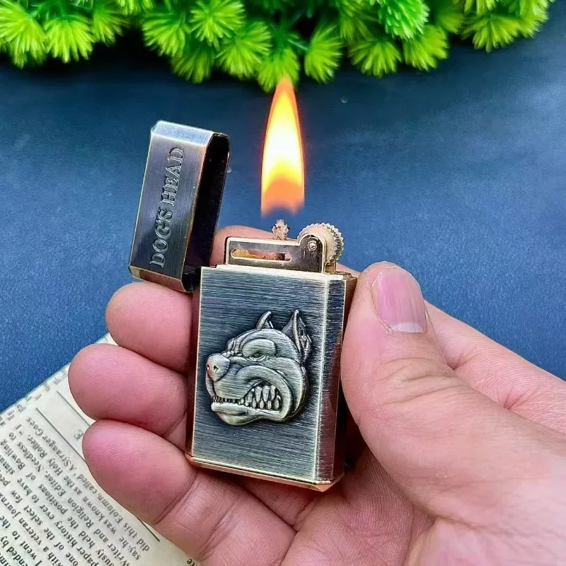 Creative and Personalized Relief Dog Head Old-fashioned Gasoline Lighter, Retro Lightweight Gasoline Lighter,smoking Accessories
Creative and Personalized Relief Dog Head Old-fashioned Gasoline Lighter, Retro Lightweight Gasoline Lighter,smoking Accessories