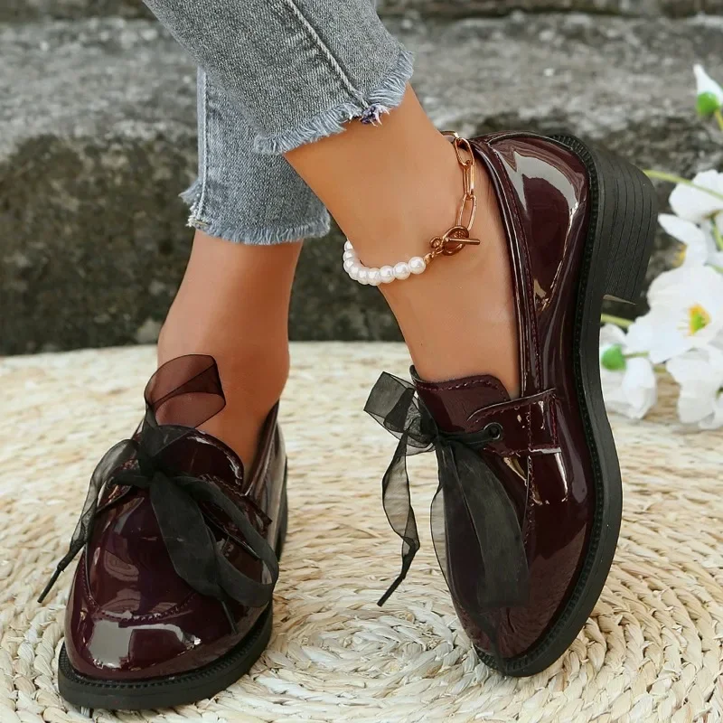 Shoes for Women 2024 Hot Sale Slip-on Loafers Women's High Heels Autumn Elegant Pumps Patent Leather Butterfly-knot Ladies Shoes
Shoes for Women 2024 Hot Sale Slip-on Loafers Women's High Heels Autumn Elegant Pumps Patent Leather Butterfly-knot Ladies Shoes