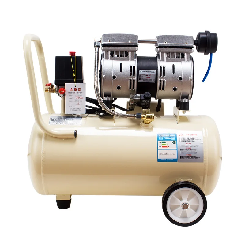 Small Silent Oil-free Rocking Piston High Pressure Portable Air Compressor 3.92KW 120L Lower Noise Movable Blowing Dust Air Pump
Small Silent Oil-free Rocking Piston High Pressure Portable Air Compressor 3.92KW 120L Lower Noise Movable Blowing Dust Air Pump