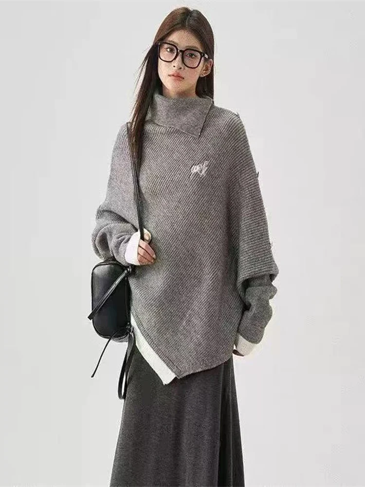 Ele Вязаный комплект, женский осенне-зимний асимметричный свободный плащ с высоким воротником, свитер, юбка на подкладке, модная Ca...
Ele Вязаный комплект, женский осенне-зимний асимметричный свободный плащ с высоким воротником, свитер, юбка на подкладке, модная Ca...