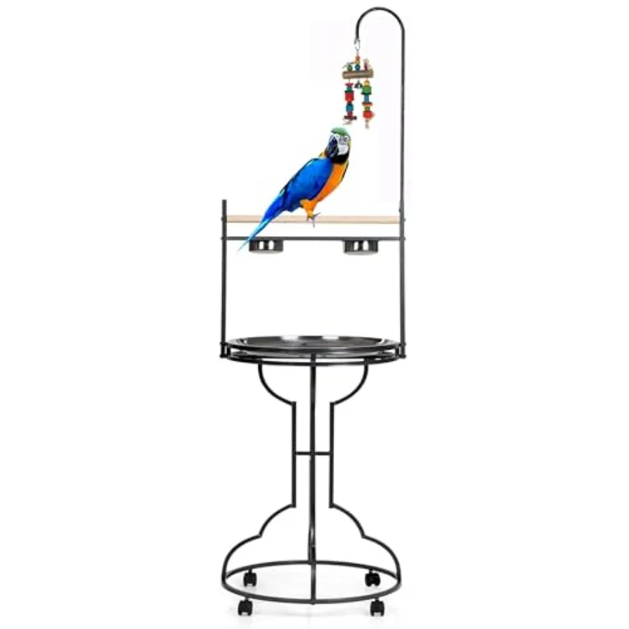 Elegant and Durable Wrought Iron Parrot Bird Play Perch Sturdy 4-Leg Rolling Stand Perch Gym Ground with Removable No Rust Stai
Elegant and Durable Wrought Iron Parrot Bird Play Perch Sturdy 4-Leg Rolling Stand Perch Gym Ground with Removable No Rust Stai
