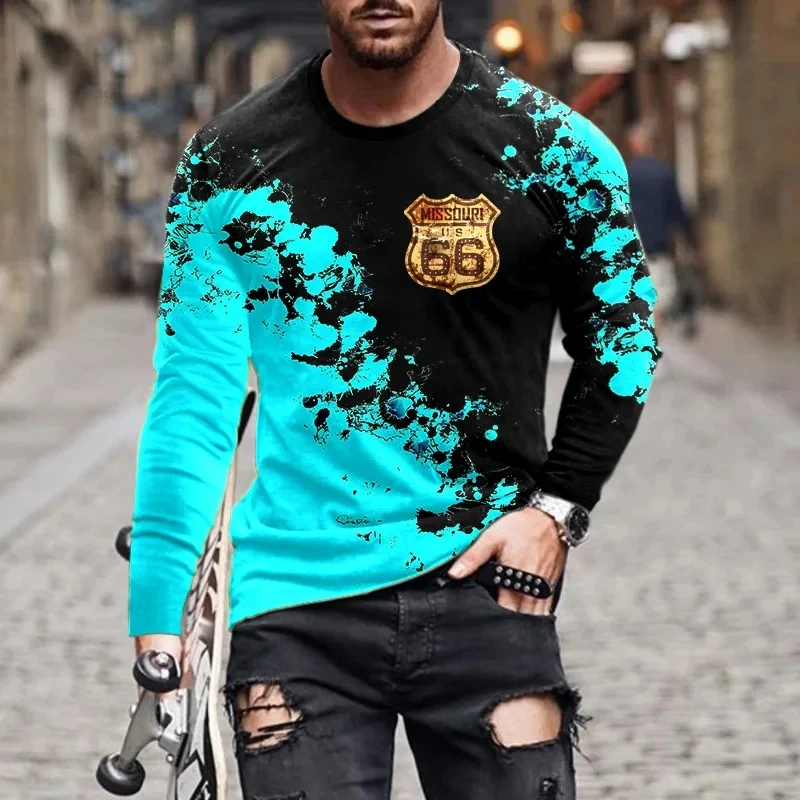 Printed European Size Long Sleeved T-shirt For Men's New Trend Fashion 66 Camouflage Casual Autumn Round Neck Tees
Printed European Size Long Sleeved T-shirt For Men's New Trend Fashion 66 Camouflage Casual Autumn Round Neck Tees