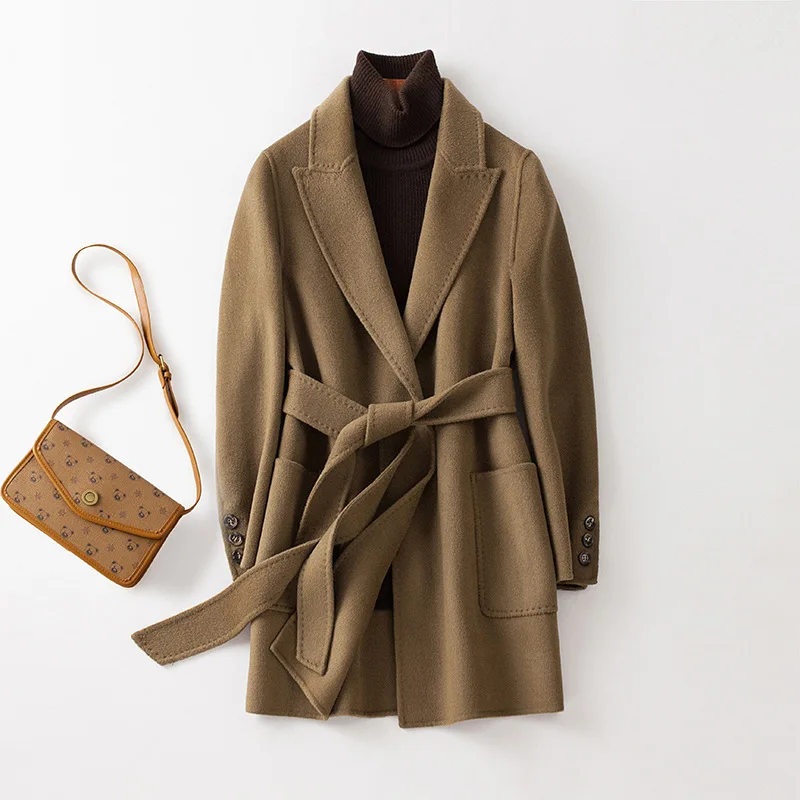 Women Medium Long Woolen Cashmere Coat Warm Thick Outwear Autumn Winter
Women Medium Long Woolen Cashmere Coat Warm Thick Outwear Autumn Winter