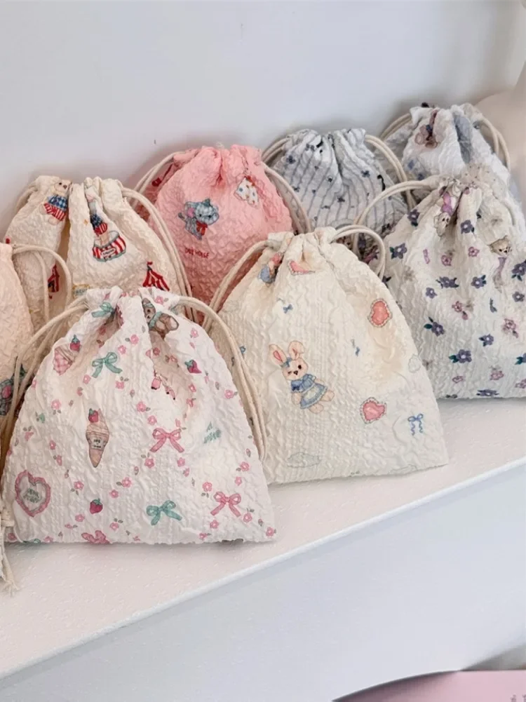 Cute Cartoon Drawstring Pocket Polyester Storage Bag For Cosmetics Travel Small Items Organizer Cute Rabbit Print Portable Pouch
Cute Cartoon Drawstring Pocket Polyester Storage Bag For Cosmetics Travel Small Items Organizer Cute Rabbit Print Portable Pouch