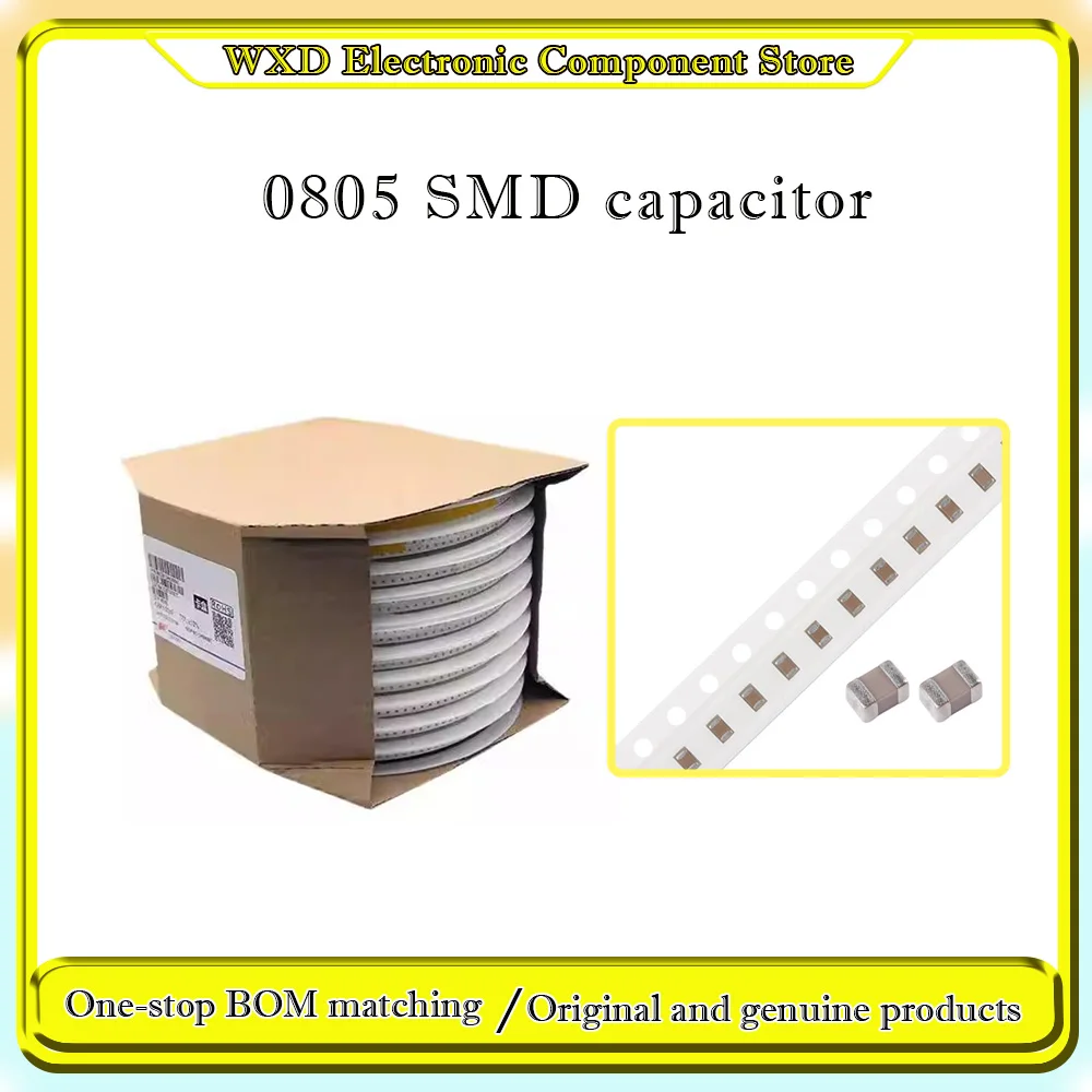 0805 SMD capacitors 100Pcs 4000Pcs 1nF 1.2nF 1.5nF 1.8nF 2nF 2.2nF 2.7nF 3nF 3.3nF 3.6nF 4.7nF 5.6nF 8.2nF
0805 SMD capacitors 100Pcs 4000Pcs 1nF 1.2nF 1.5nF 1.8nF 2nF 2.2nF 2.7nF 3nF 3.3nF 3.6nF 4.7nF 5.6nF 8.2nF