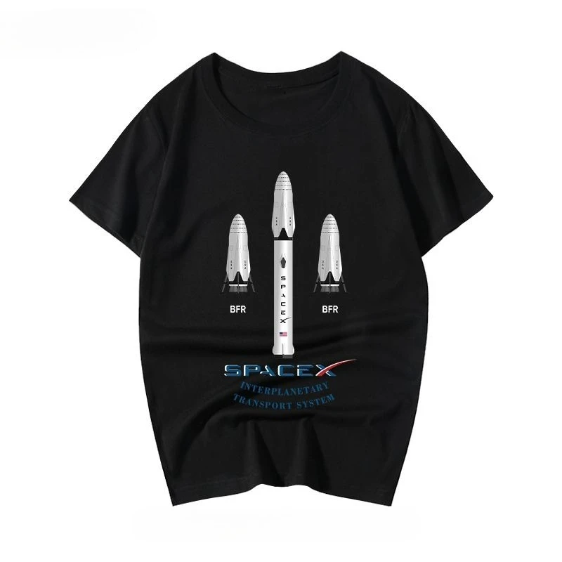 SpaceX Printed T-shirt Short-sleeved Cotton Men's and Women's Summer Half-sleeved Clothes Aerospace Space Exploration
SpaceX Printed T-shirt Short-sleeved Cotton Men's and Women's Summer Half-sleeved Clothes Aerospace Space Exploration
