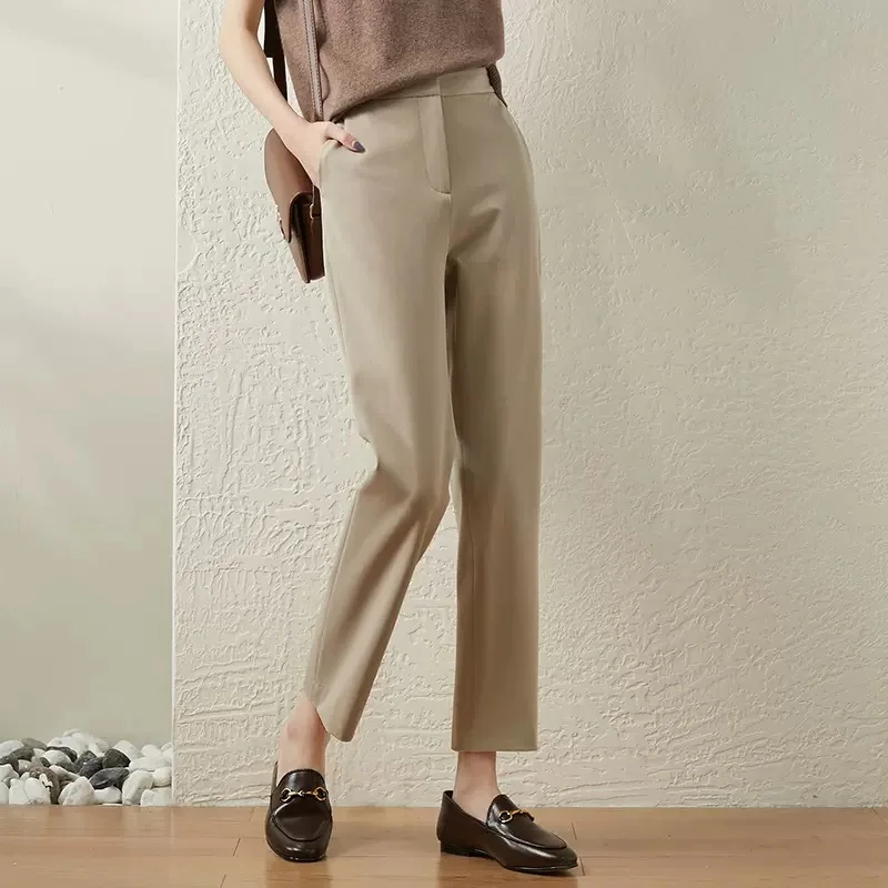 Outlet Brand Women's Casual High Waist Straight Leg Suit Pants Nine-Tenths Length Commute Sle Korean Faion Autumn Wear
Outlet Brand Women's Casual High Waist Straight Leg Suit Pants Nine-Tenths Length Commute Sle Korean Faion Autumn Wear