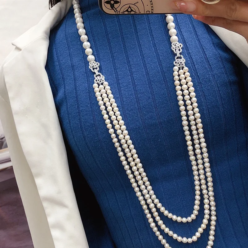 French Retro Freshwater Pearl Sweater Chain Fashion Versatile Light Luxury Jewelry One Multi-Wear Pearl Necklace Women's Gift
French Retro Freshwater Pearl Sweater Chain Fashion Versatile Light Luxury Jewelry One Multi-Wear Pearl Necklace Women's Gift